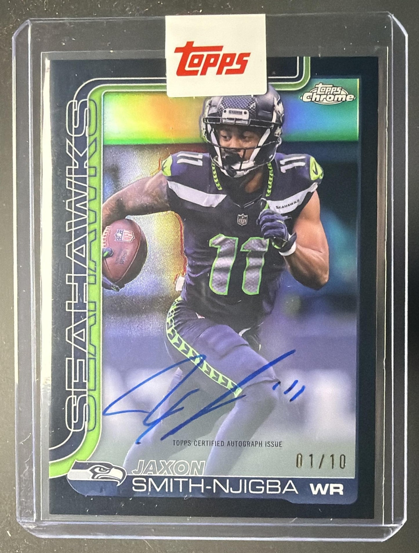 2025 Topps Chrome Jaxon Smith-Njigba #BA-JSN Auto Black Refractor 1/10