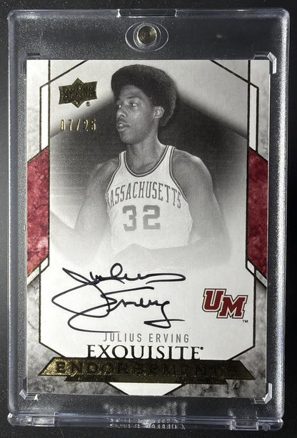 2012-13 Panini Exquisite Julius Erving #22 Marks of Fame Auto /25