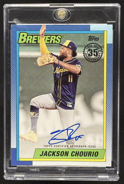 2025 Topps Update Jackson Chourio #90AU-JC 1990 Auto