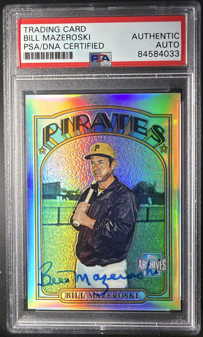 2001 Topps Archives Reserve Bill Mazeroski #100 PSA Auth