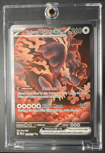 2025 Pokemon Prismatic Evolutions Bloodmoon Ursaluna ex #168/131 Special Illustration Rare