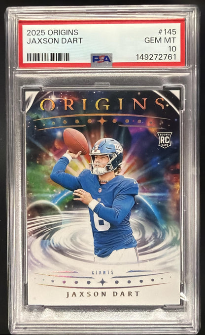 2025 Panini Origins Jaxson Dart #145 Rookie RC PSA 10