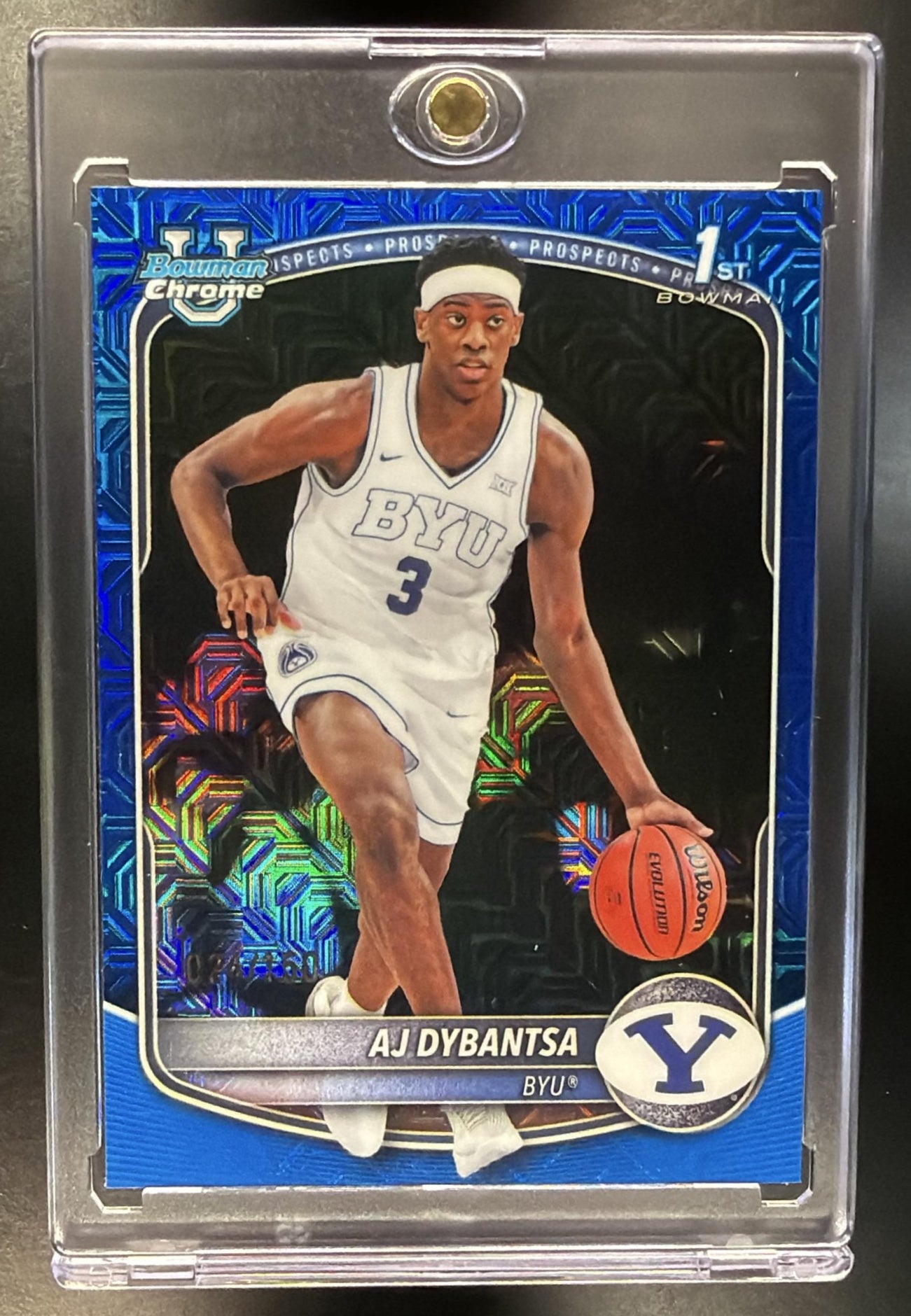 2025-26 Bowman AJ Dybantsa #BCP-1 Chrome Blue Mega Box 4/150 1st Prospect