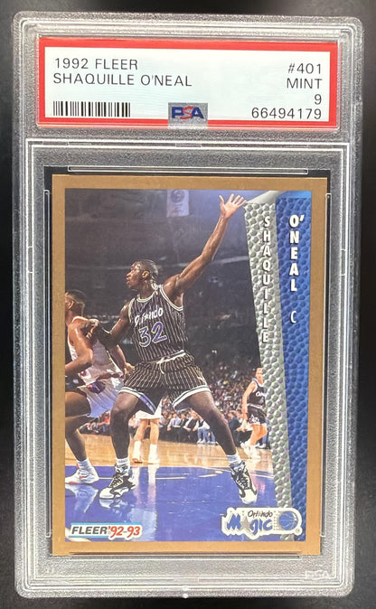 1992-93 Fleer Shaquille O'Neal #401 RC PSA 9