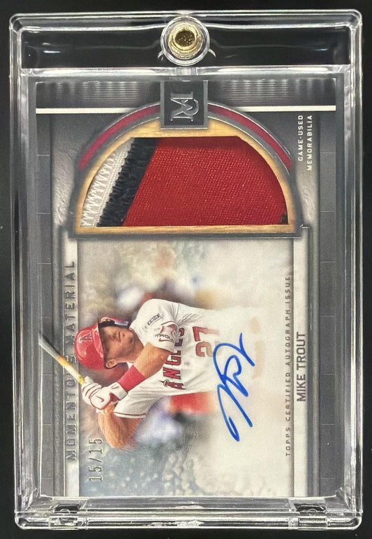 2024 Topps Museum Collection Mike Trout #AA-MT Archival Auto 15/15