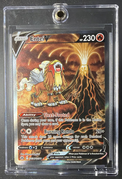 2023 Pokemon Sword & Shield Crown Zenith Entei V #GG36/GG70 Galarian Gallery