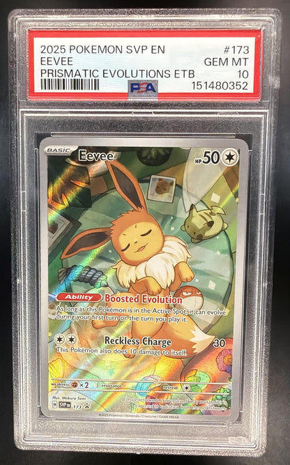 2025 Pokemon Prismatic Evolutions Eevee 173 PSA 10