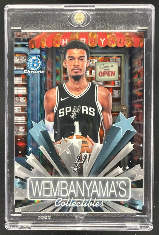 2025 Bowman Victor Wembanyama #HS-15 Chrome Hobby Stars Orange Geometric Refractor /25