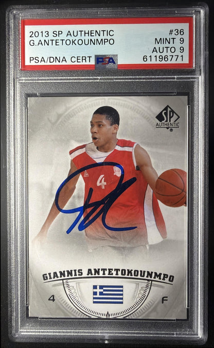 2013-14 SP Authentic Giannis Antetokounmpo #36 - RC PSA 9