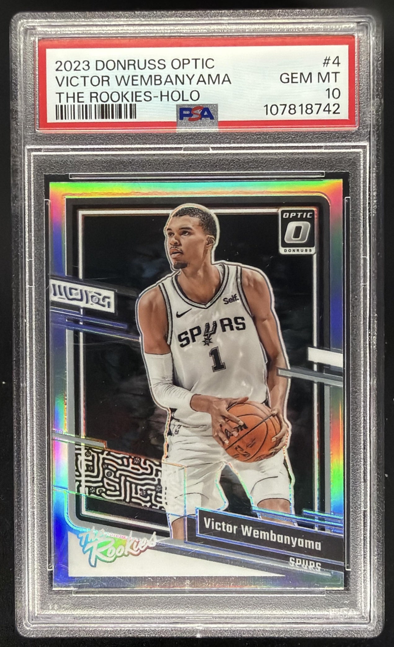 2023 Panini Donruss Optic Victor Wembanyama #4 The Rookies Holo RC PSA 10