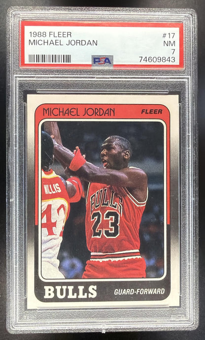 1988-89 Fleer Michael Jordan #17 PSA 7