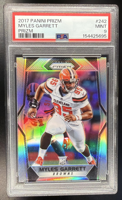 2017 Panini Prizm Myles Garrett #242 RC PSA 9