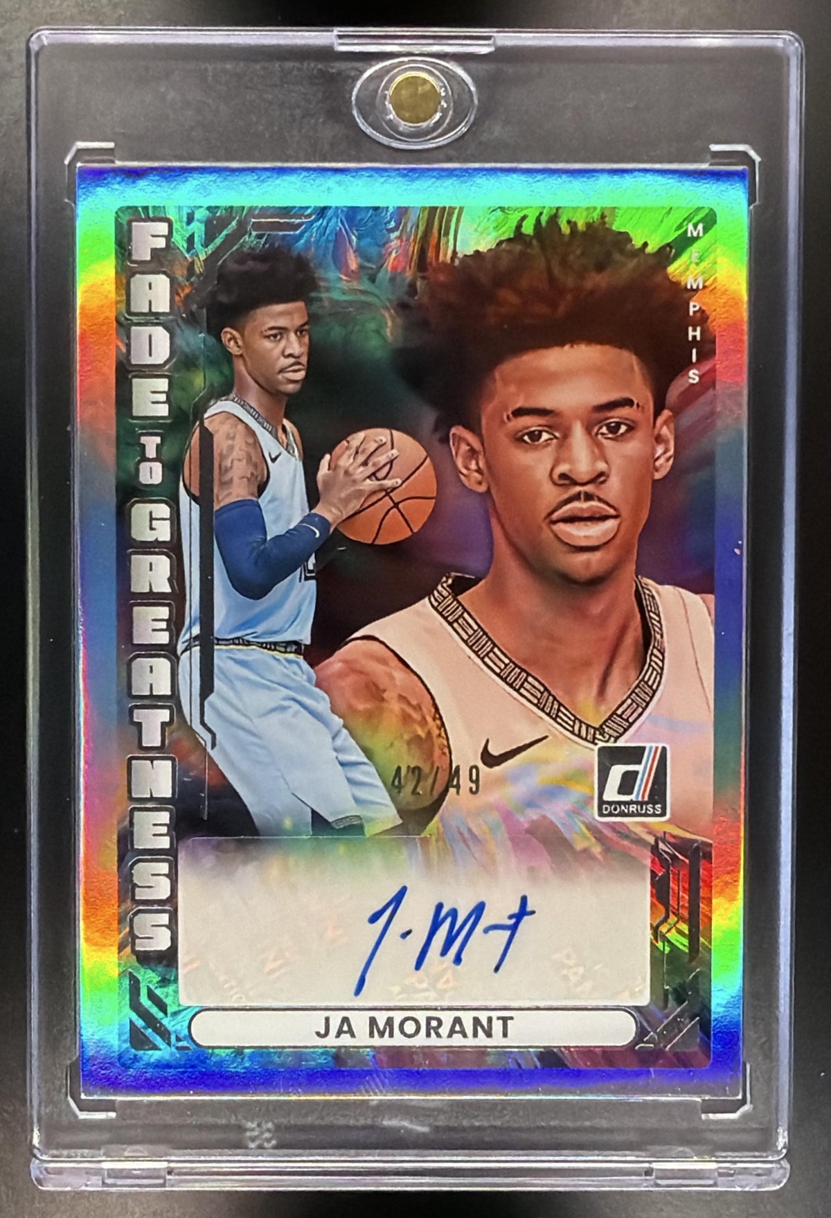 2025-26 Panini Donruss Ja Morant #FTG-JA Fade to Greatness 42/49 Auto