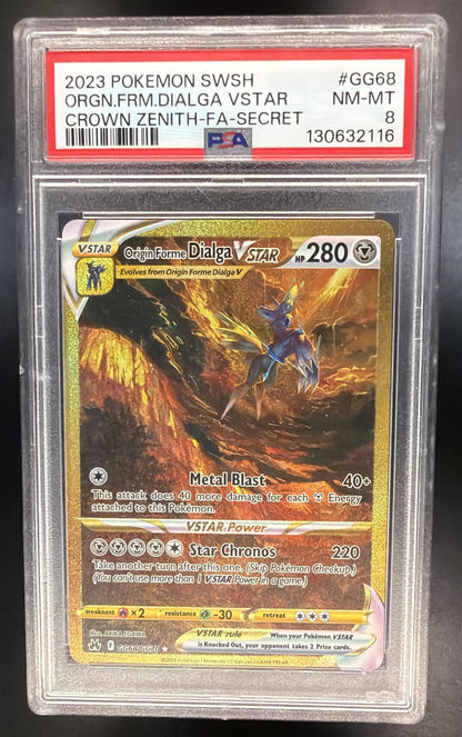 2023 Pokemon Crown Zenith Origin Forme Dialga VSTAR PSA 8