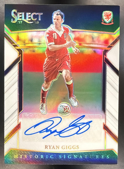 2017 Panini Select Ryan Giggs #HS-RGI Historic Signatures White 43/60 Auto