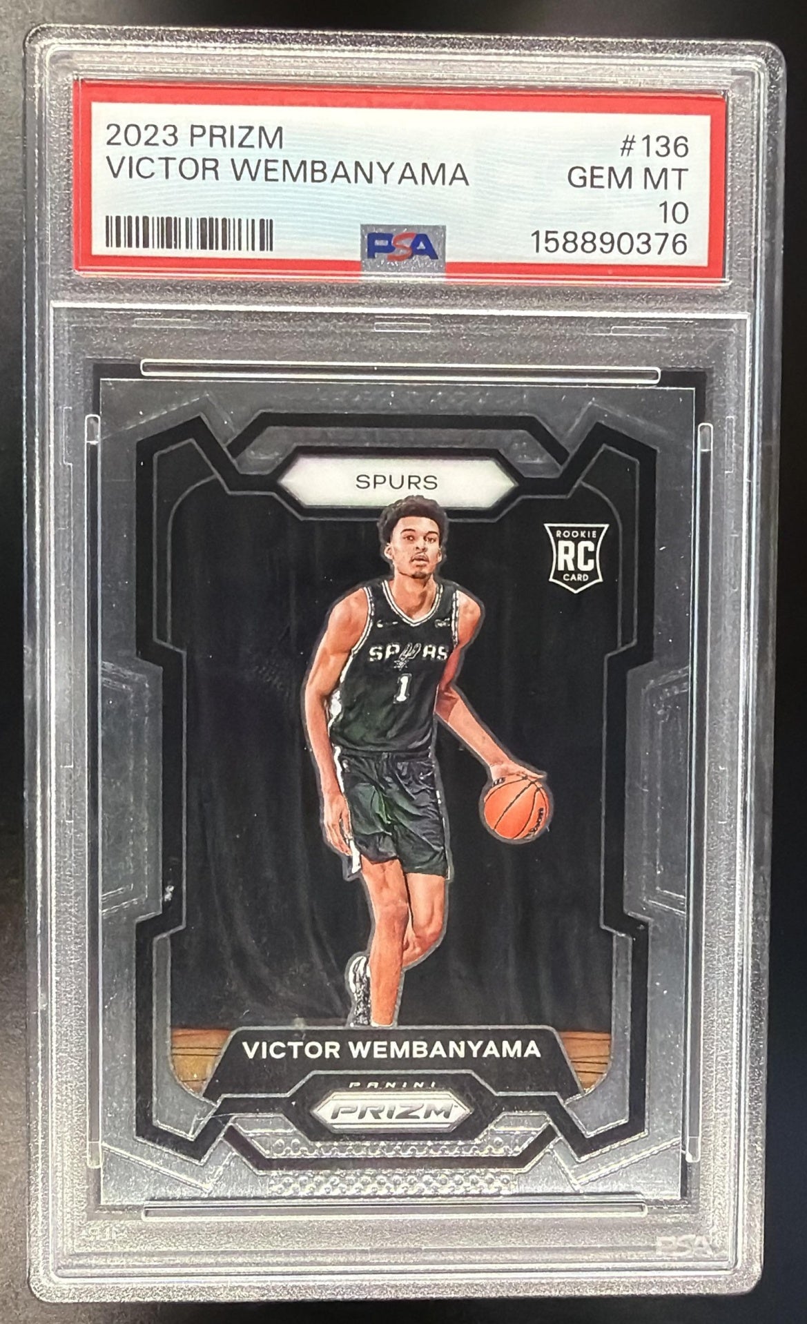 2023-24 Panini Prizm Victor Wembanyama #136 RC Spurs PSA 10