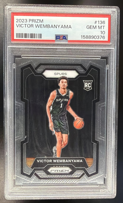 2023-24 Panini Prizm Victor Wembanyama #136 RC Spurs PSA 10