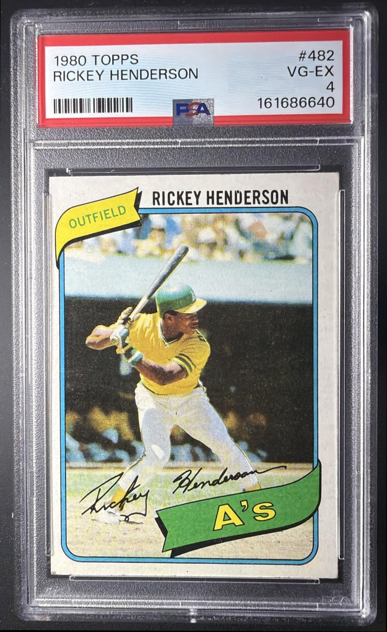 1980 Topps Rickey Henderson #482 RC PSA 4