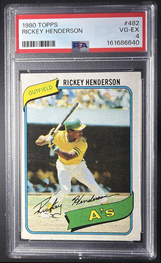 1980 Topps Rickey Henderson #482 RC PSA 4