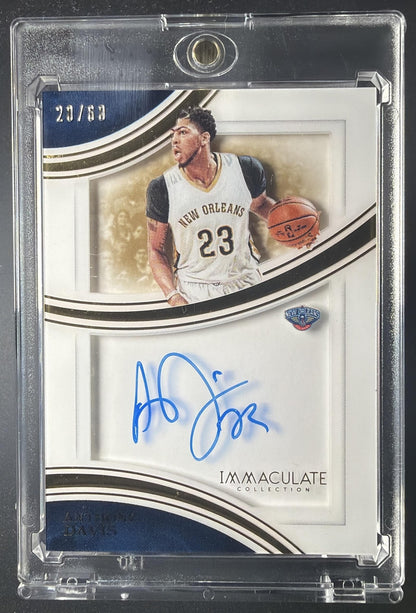 2015 Panini Immaculate Collection Anthony Davis #SS-AD Shadowbox Signatures /60 Auto