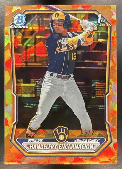 2026 Bowman Sapphire Handelfry Encarnacion #BCP-47 Chrome Orange Refractor 5/25 1st Prospect