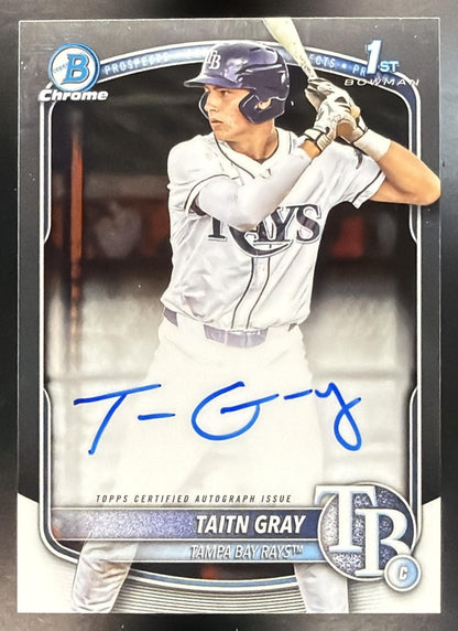 2025 Bowman Draft Taitn Gray #CPA-TG Chrome Auto 1st Prospect