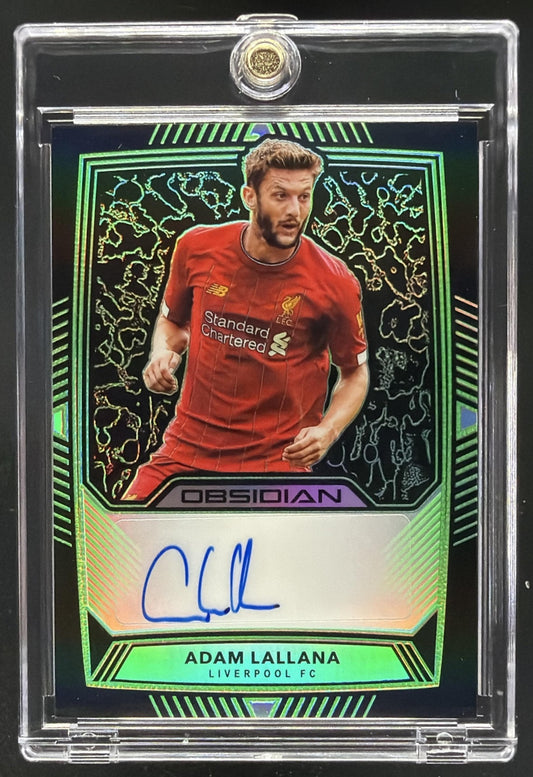2019 Panini Obsidian Adam Lallana #OB-AL Autos Green 19/25 Auto