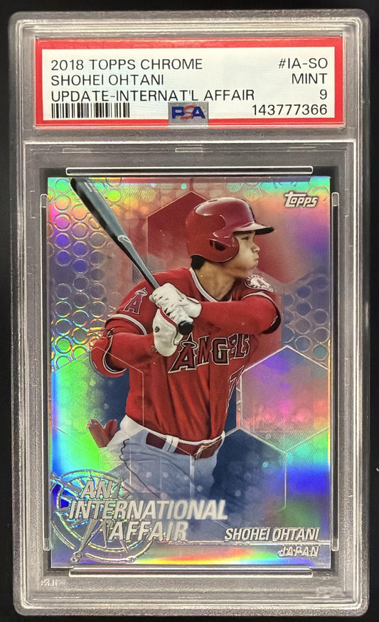 2018 Topps Chrome Update Shohei Ohtani #IA-SO An International Affair RC PSA 9