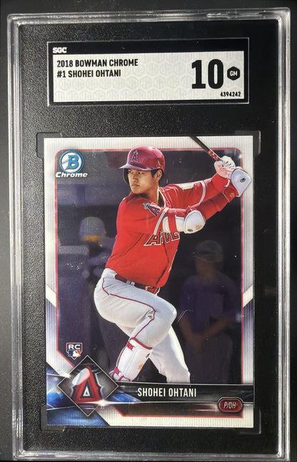 2018 Bowman Chrome Shohei Ohtani #1 RC SGC 10
