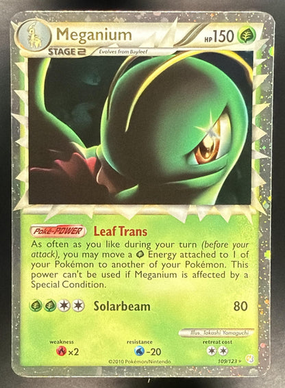 2010 Pokemon HeartGold SoulSilver Meganium 109/123 LP