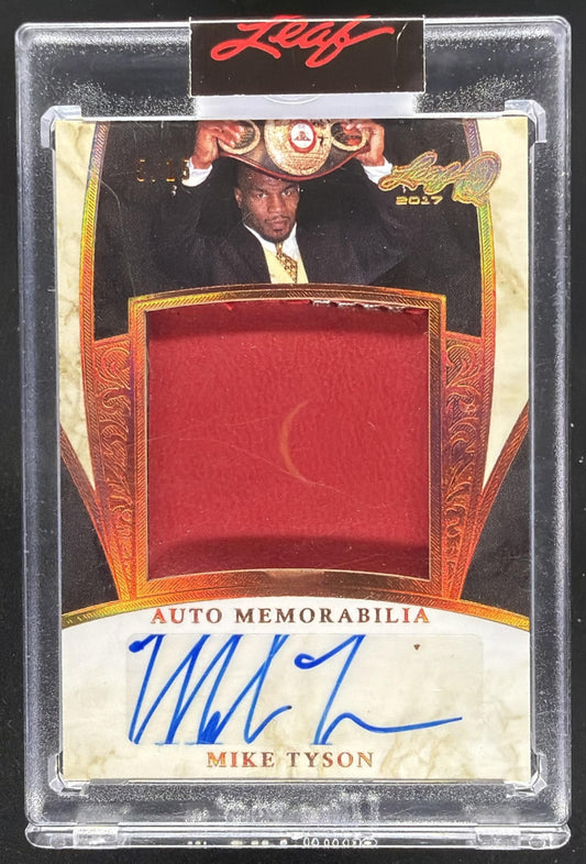 2017 Leaf Q Mike Tyson #AM-MT1 Flashback /15 Patch Auto Memorabilia Silver