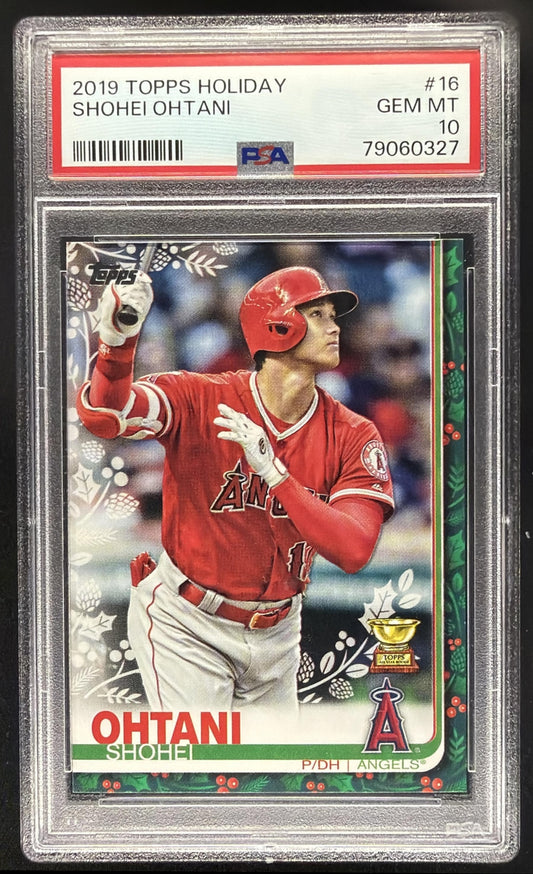 2019 Topps Holiday Shohei Ohtani #HW16 Rookie Cup PSA 10