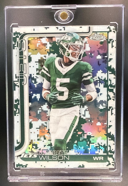 2025 Topps Chrome Garrett Wilson #235 Team Camo Variation SP