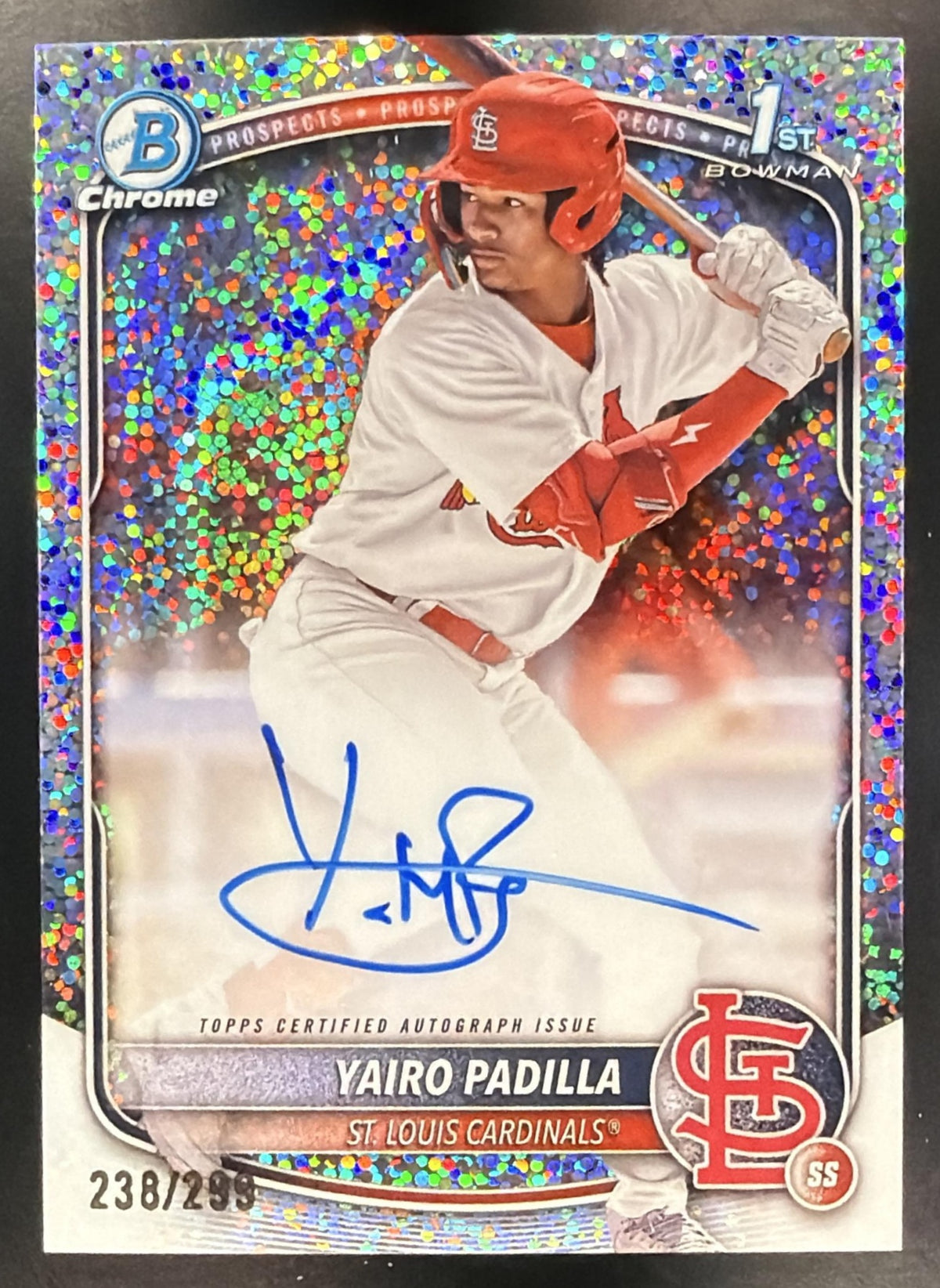 2025 Bowman Baseball Yairo Padilla #CPA-YP 1st Speckle Auto 238/299