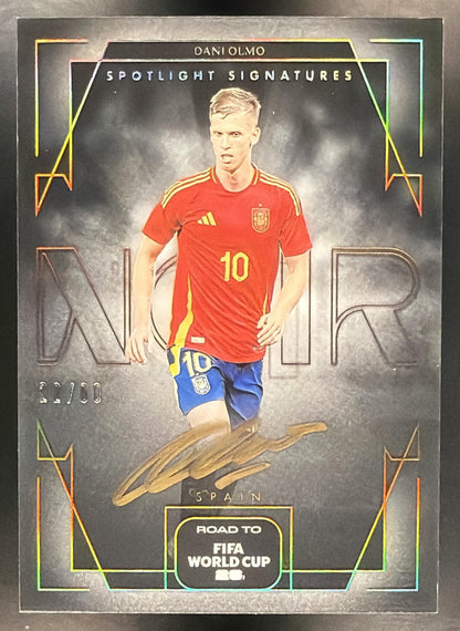 2025-26 Noir Road to Fifa World Cup Dani Olmo #V-DO Spotlight Signatures Auto 22/60
