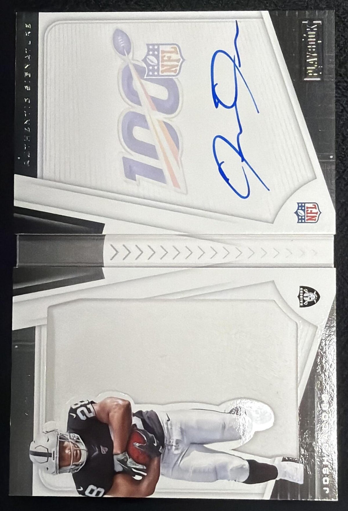 2019 Panini Playbook Josh Jacobs #208 30/175 RC Booklet Rookie Patch Auto