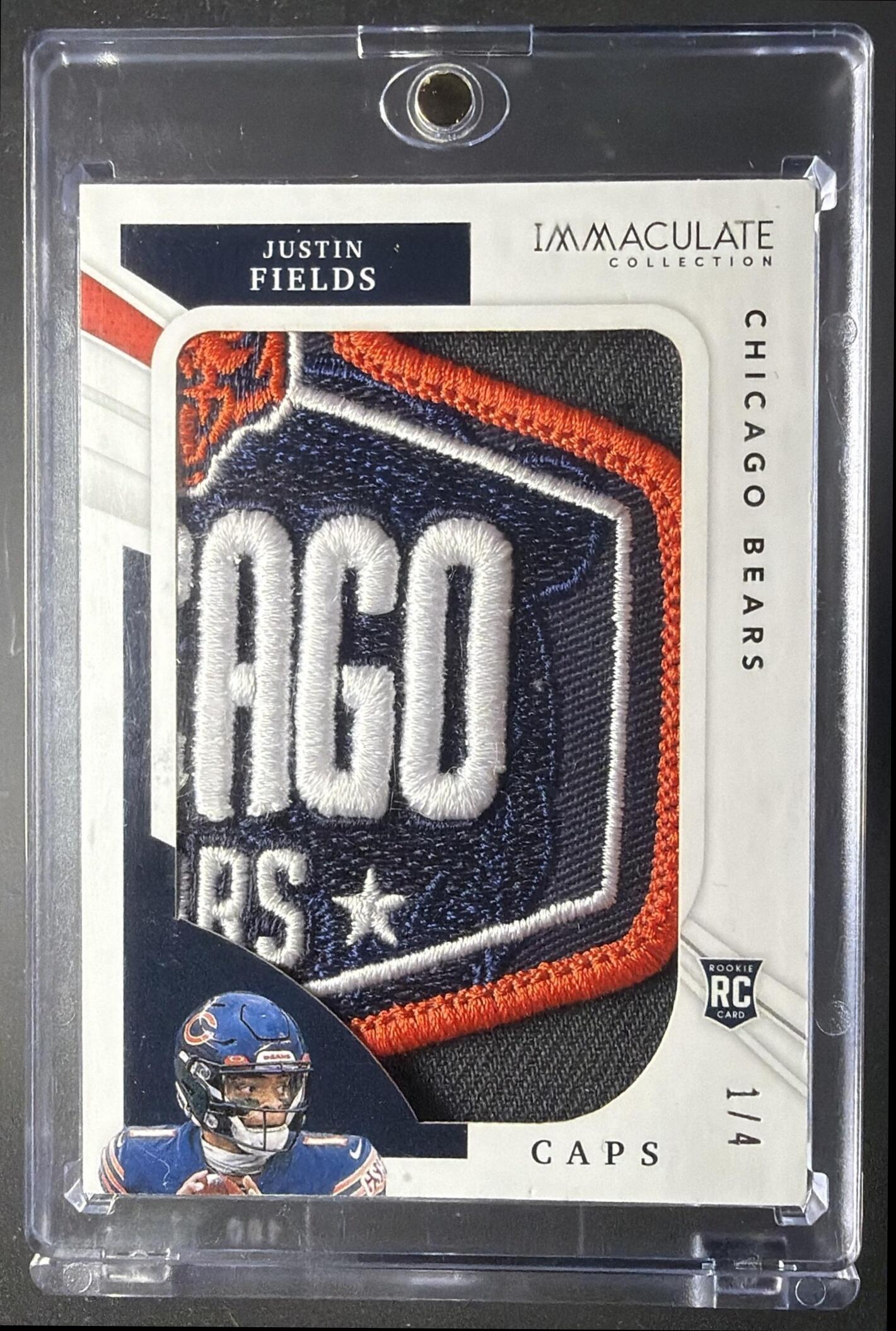 2021 Panini Immaculate Justin Fields #RPC-JF Rookie Player Caps 1/4 RC