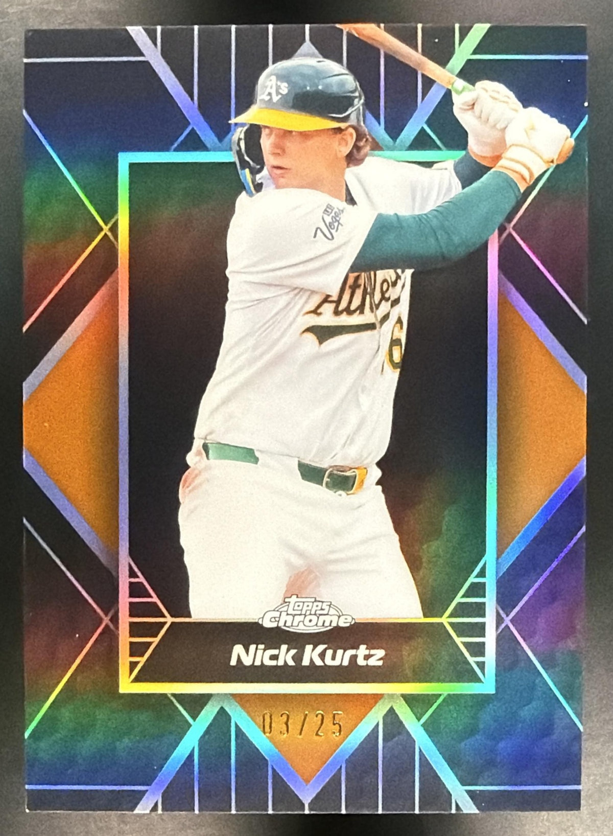 2026 Topps Chrome Nick Kurtz #SE-2 Shadow Etch Orange Refractor 3/25