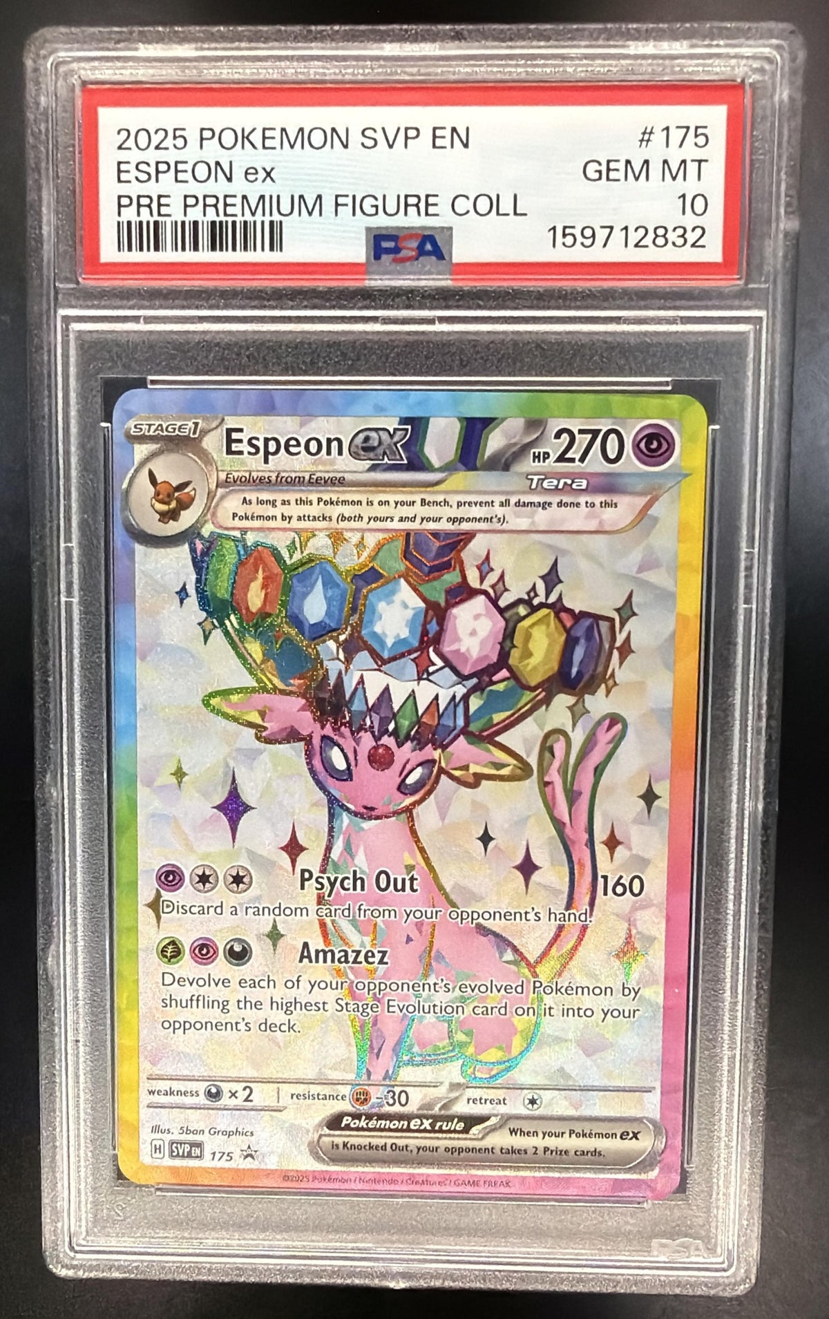 2025 Scarlet & Violet Espeon ex 175 PSA 10