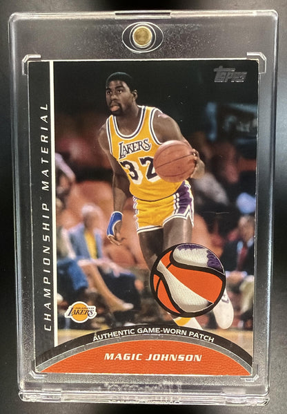 2009-10 Topps Magic Johnson #CM-MJ Championship Materials Patch 2/50