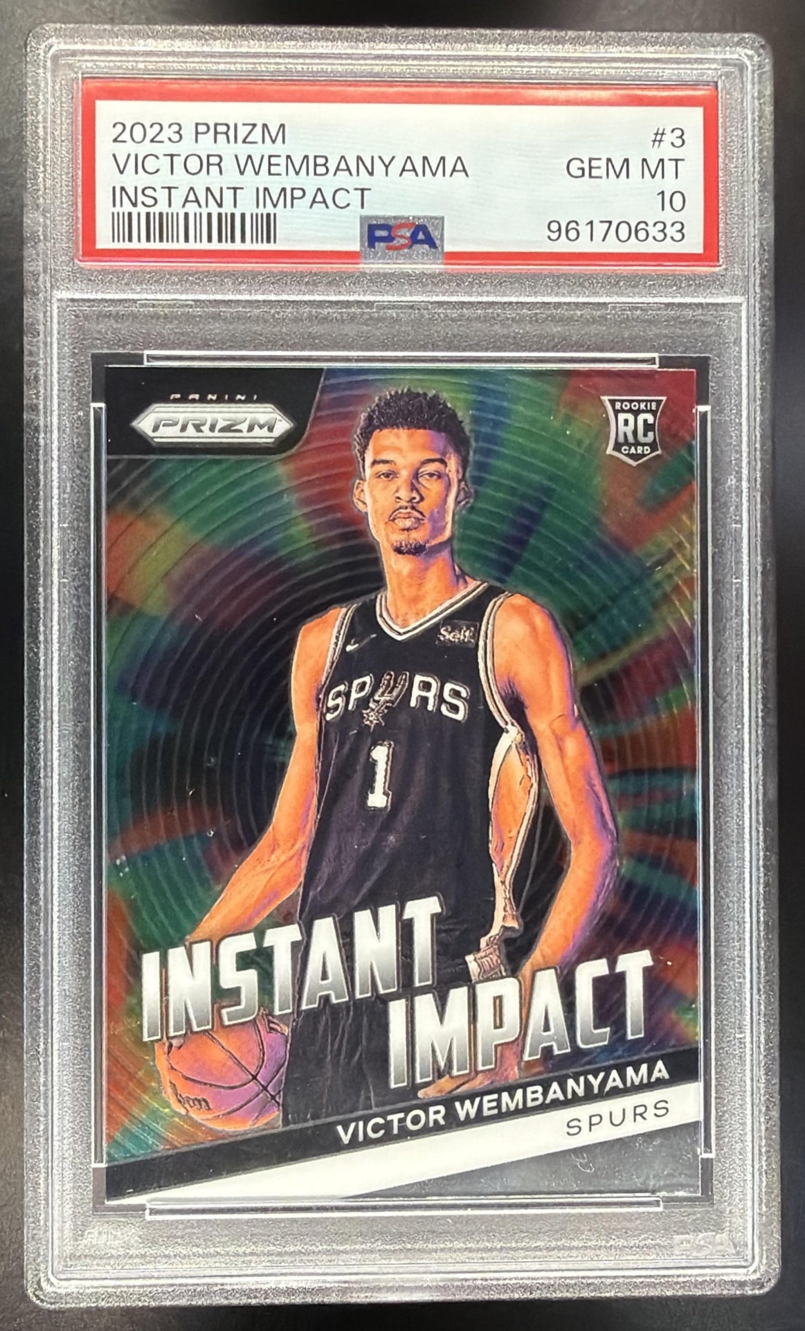 2023-24 Panini Prizm Victor Wembanyama #3 Instant Impact RC PSA 10