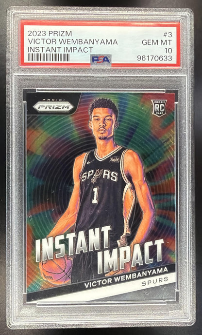 2023-24 Panini Prizm Victor Wembanyama #3 Instant Impact RC PSA 10
