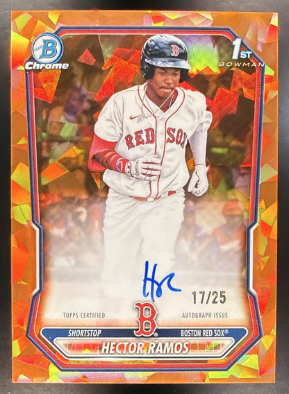 2026 Bowman Sapphire Hector Ramos #BSPA-HR Chrome Auto Orange Refractor /25 1st Prospect