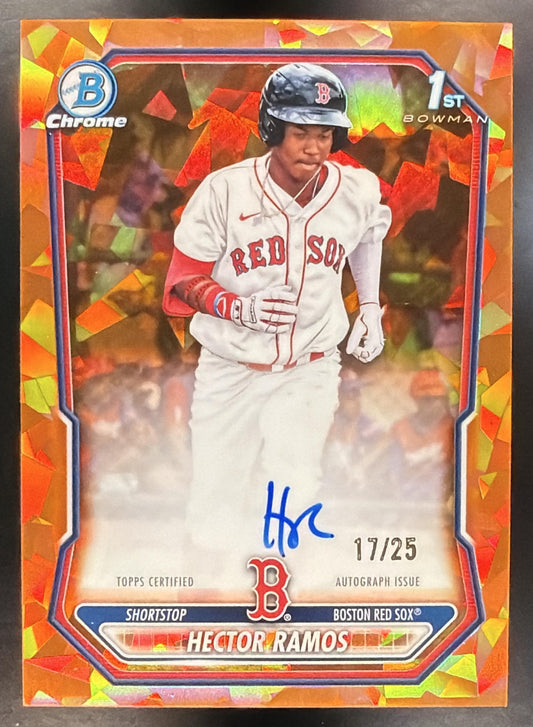 2026 Bowman Sapphire Hector Ramos #BSPA-HR Chrome Auto Orange Refractor /25 1st Prospect