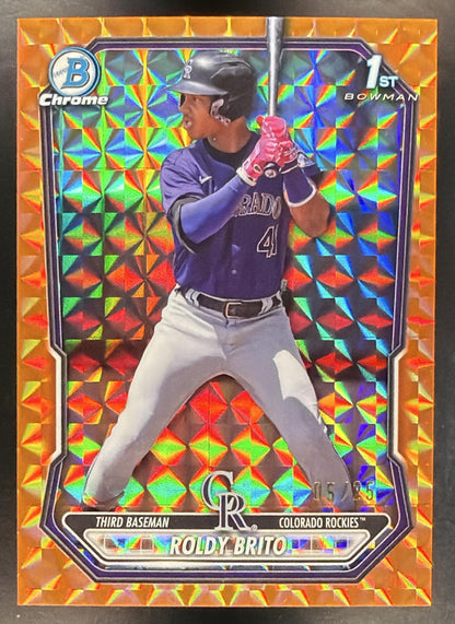 2026 Bowman Baseball Roldy Brito #BCP-21 1st Orange Geometric 05/25