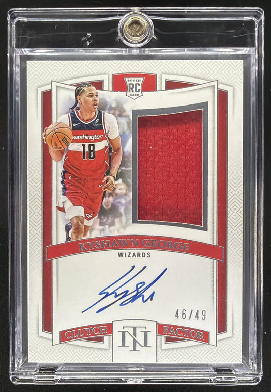 2024 Panini National Treasures Kyshawn George #43 Clutch Factor Signatures /49 Auto