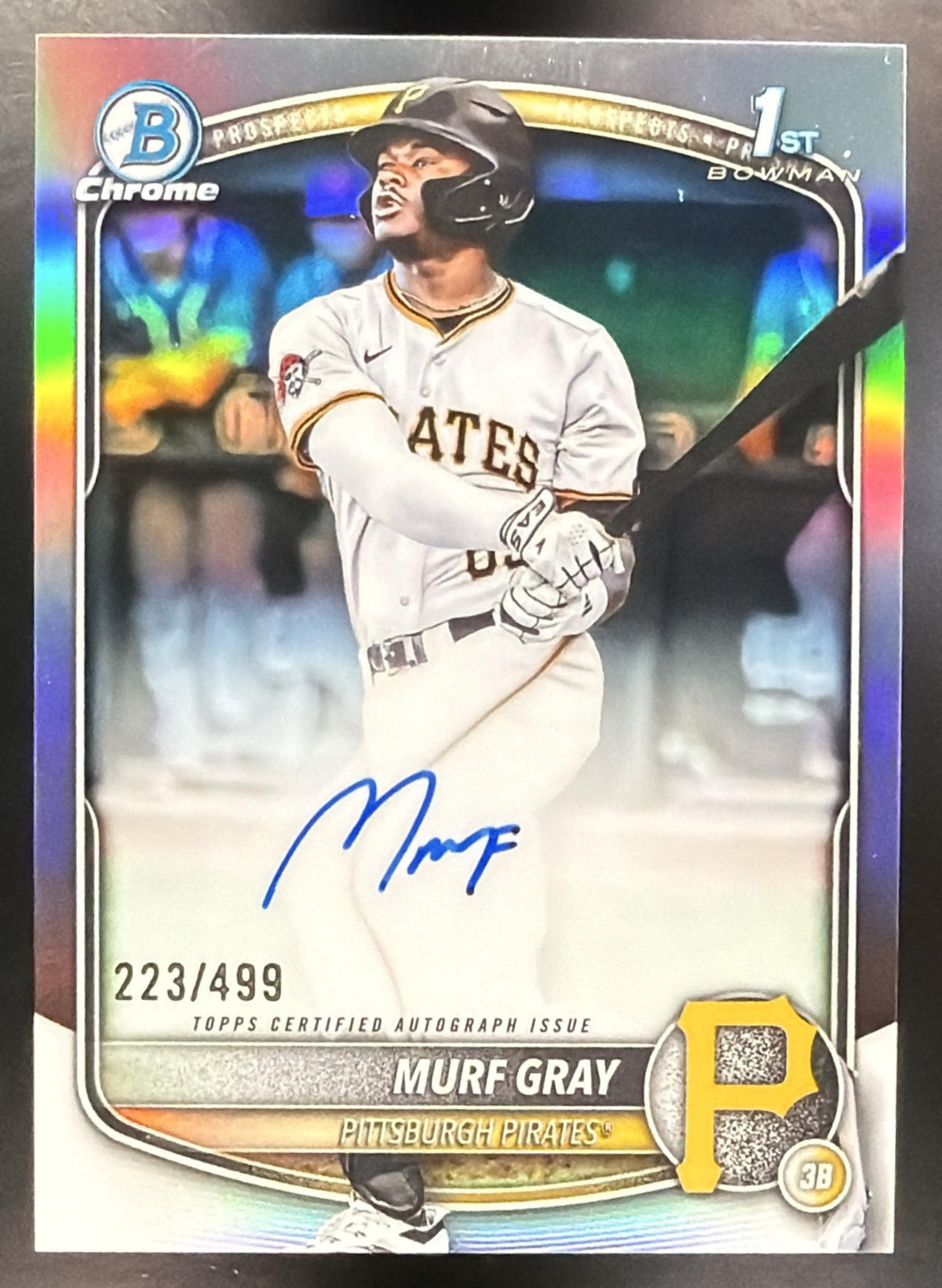 2025 Bowman Draft Murf Gray #CPA-MG Chrome Auto Refractor 223/499 1st Prospect