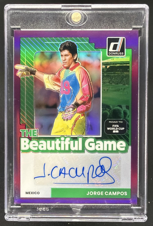 2025 Panini Donruss Road to FIFA World Cup 26' Jorge Campos #BG-JC Auto Purple /25