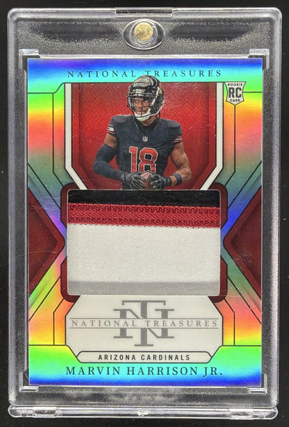 2025 Panini National Treasures Marvin Harrison Jr. #1 Rookie Patch Silver 4/35