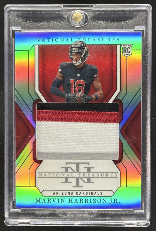 2025 Panini National Treasures Marvin Harrison Jr. #1 Rookie Patch Silver 4/35